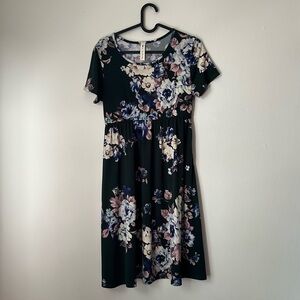 Vanilla Bay | Floral Print Short-Sleeve Dress